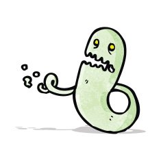 cartoon green ghost N3
