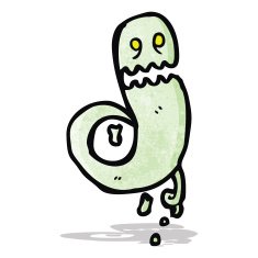 cartoon green ghost N4
