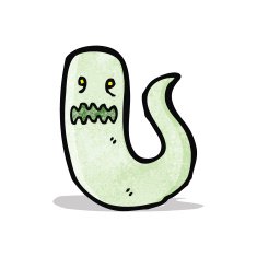 cartoon green ghost N8