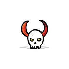 little spooky skull symbol N2