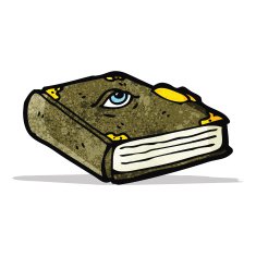 cartoon magic spell book N13