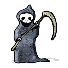 cartoon death with scythe N2