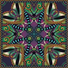 Traditional ornamental floral paisley bandanna N110