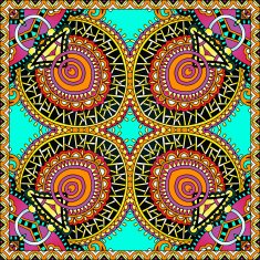 Traditional ornamental floral paisley bandanna N112