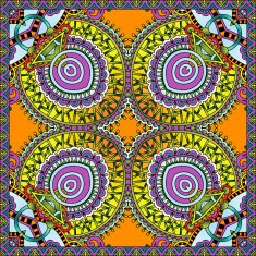 Traditional ornamental floral paisley bandanna N113