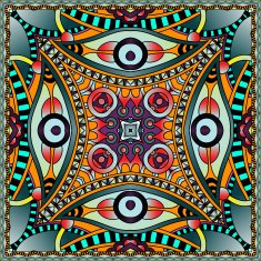 Traditional ornamental floral paisley bandanna N116
