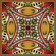 Traditional ornamental floral paisley bandanna N117