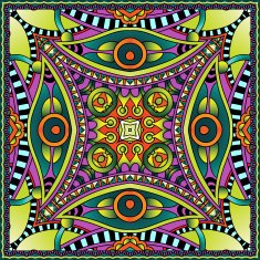 Traditional ornamental floral paisley bandanna N119