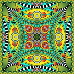 Traditional ornamental floral paisley bandanna N120