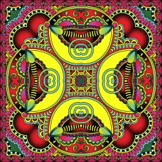 Traditional ornamental floral paisley bandanna N125