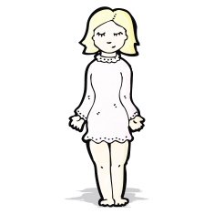 cartoon blond woman in night dress