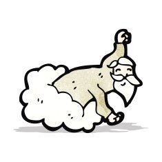 cartoon god on cloud N3