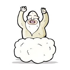 cartoon god on cloud N5