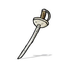 cartoon old sword