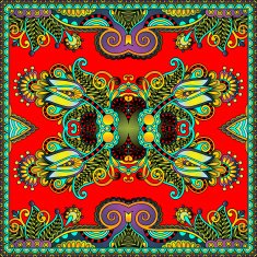 Traditional ornamental floral paisley bandanna N141