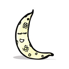 Cartoon Crescent Moon N11