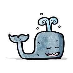 Cartoon Whale N28