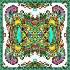 Traditional ornamental floral paisley bandanna N144