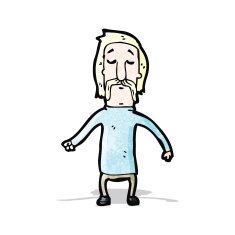 cartoon blond man with handlebar mustache