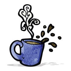 cartoon hot coffee
