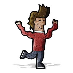cartoon excited man N13