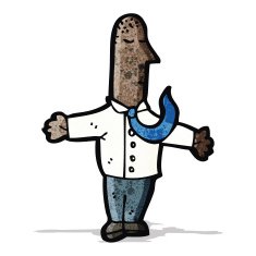 cartoon boring office man