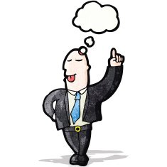 cartoon man with idea N26