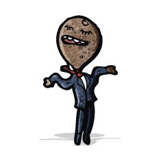 cartoon balloon head businessman