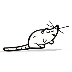 cartoon white mouse N2