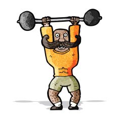 cartoon circus strong man