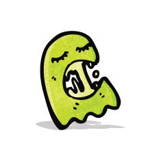 cartoon green ghost N12