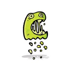 cartoon green ghost N14