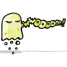 cartoon green ghost N16