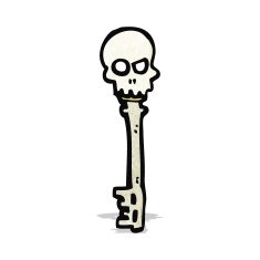 Cartoon Skeleton Key N4