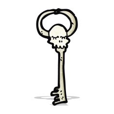 Cartoon Skeleton Key N5