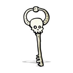 Cartoon Skeleton Key N6