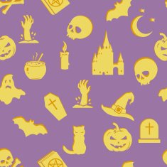 Vector Seamless Halloween Pattern N2