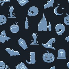 Vector Seamless Halloween Pattern N3