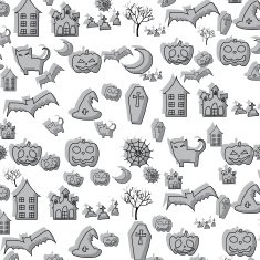 cartoon halloween doodle element