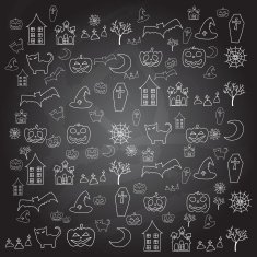 cartoon halloween doodle element N4