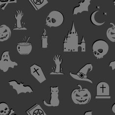 Vector Seamless Halloween Pattern N8
