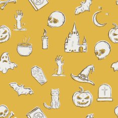 Vector Seamless Halloween Pattern N9