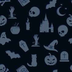 Vector Seamless Halloween Pattern N17