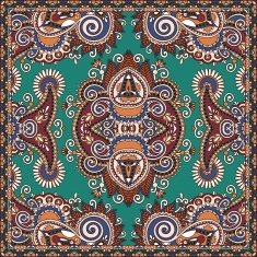 Traditional ornamental floral paisley bandanna N146