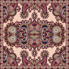 Traditional ornamental floral paisley bandanna N150