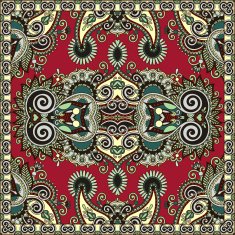 Traditional ornamental floral paisley bandanna N153