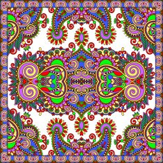 Traditional ornamental floral paisley bandanna N154