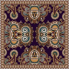 Traditional ornamental floral paisley bandanna N161