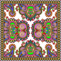 Traditional ornamental floral paisley bandanna N162
