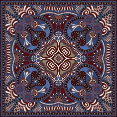 Traditional ornamental floral paisley bandanna N167